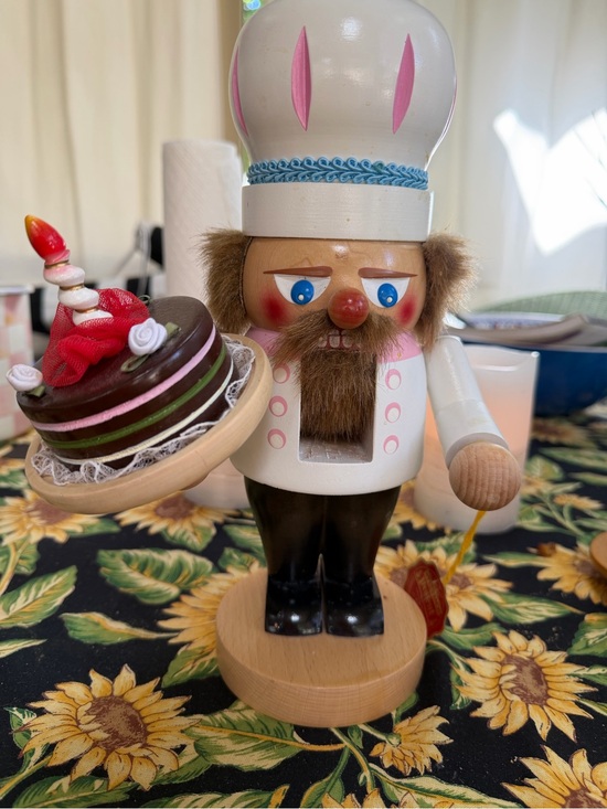 Steinbach Other - Wooden Chef Nutcracker Figurine in White and pink Holiday 11”